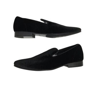 Steve Madden Black Velvet Loafer Dress Shoes Men's Size 7 Formal Wedding